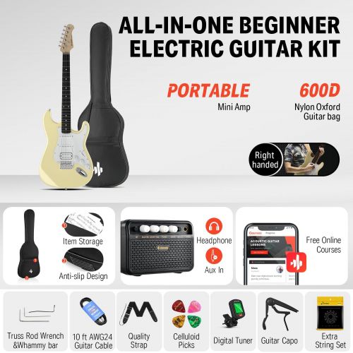 Комплект для електрогітари Donner Music DST-100 Sunburst Electric Guitar Kit Yellow EC1169